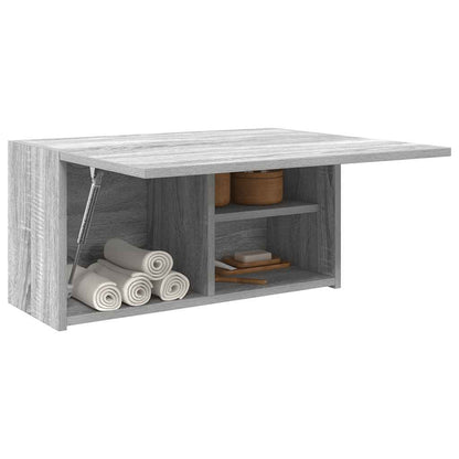 Bathroom Wall Cabinet Grey Sonoma 60x25x30 cm Engineered Wood - Bend