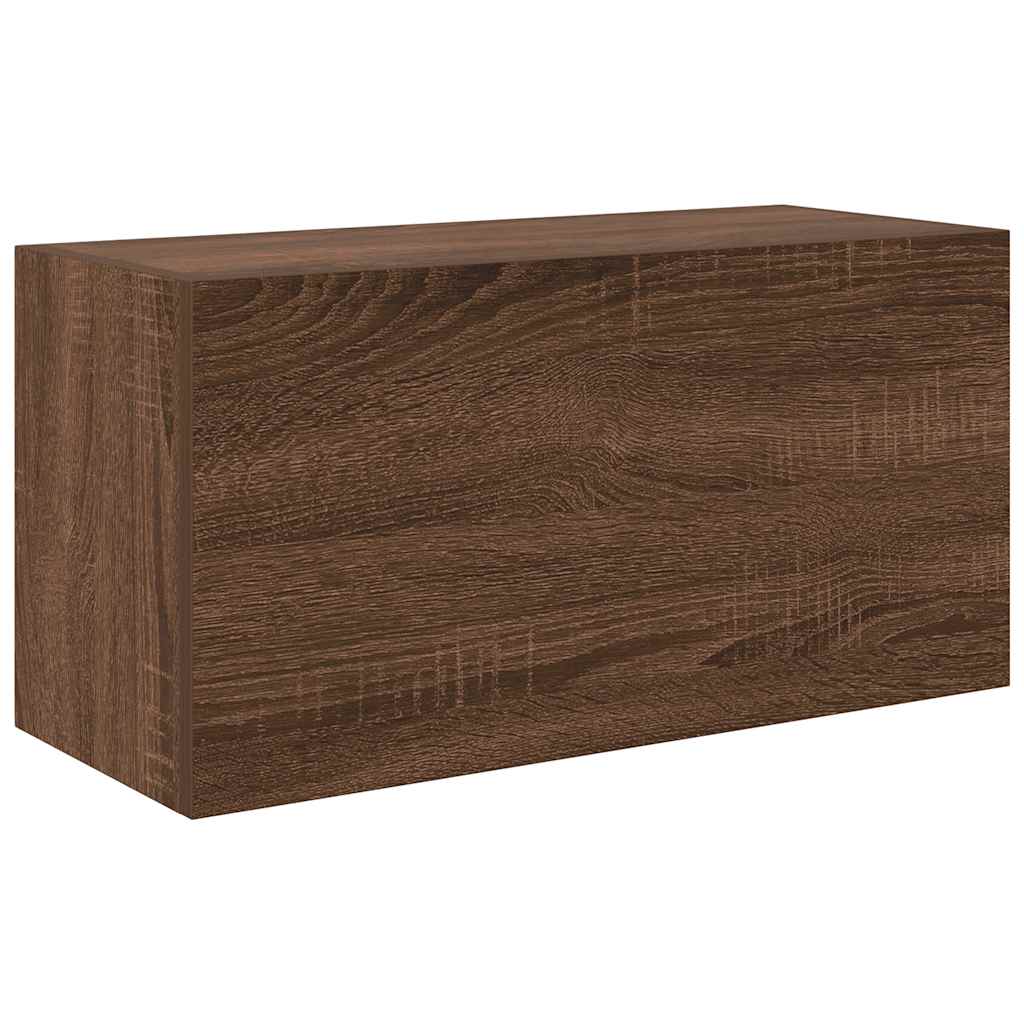 Bathroom Wall Cabinet Brown Oak 60x25x30 cm Engineered Wood - Bend