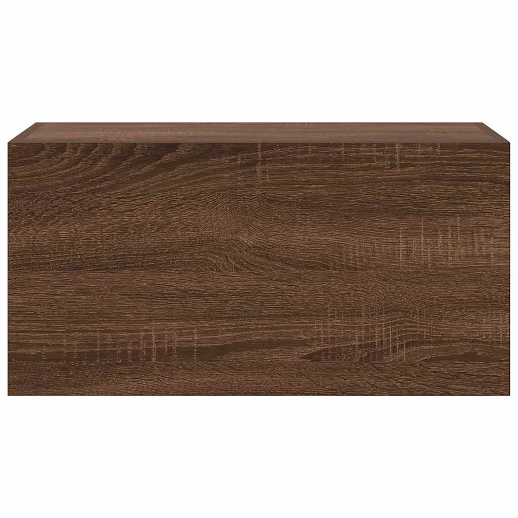 Bathroom Wall Cabinet Brown Oak 60x25x30 cm Engineered Wood - Bend