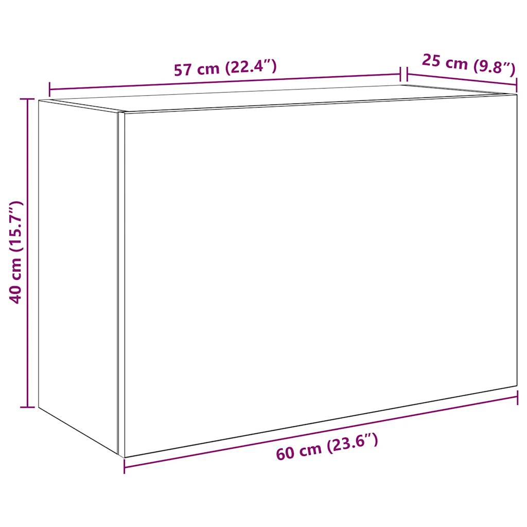 Bathroom Wall Cabinet White 60x25x40 cm Engineered Wood - Bend