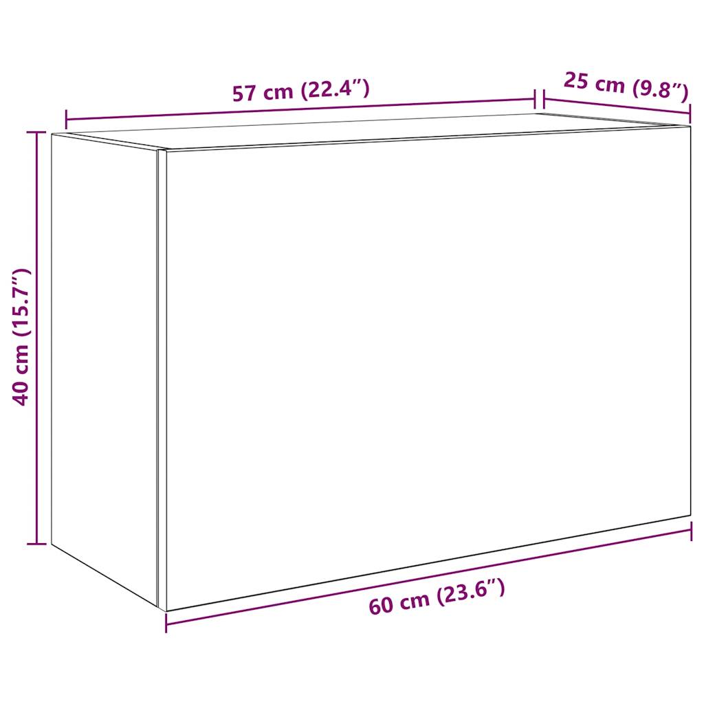 Bathroom Wall Cabinet Sonoma Oak 60x25x40 cm Engineered Wood - Bend