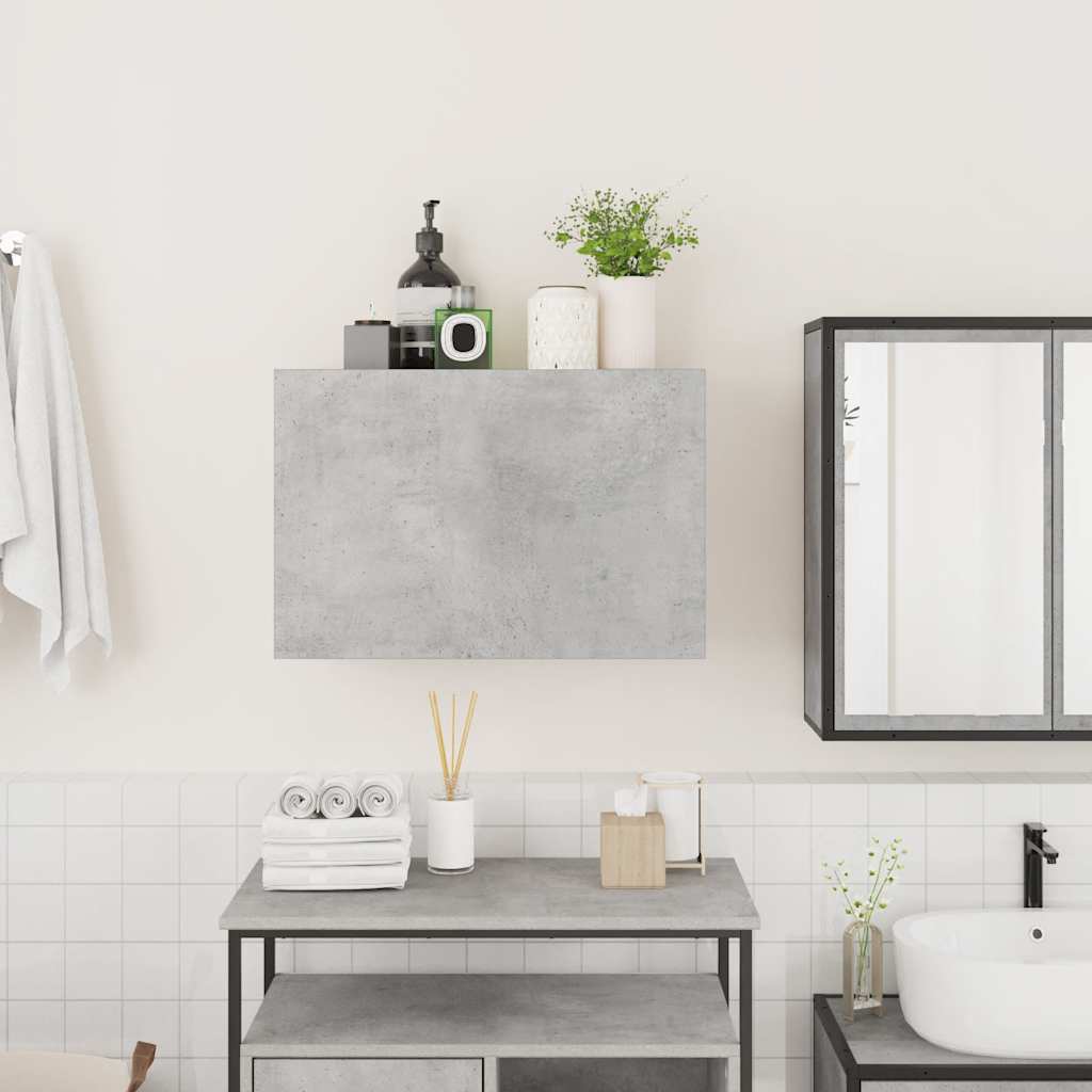 Bathroom Wall Cabinet Concrete Grey 60x25x40 cm Engineered Wood - Bend