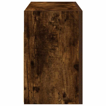 Bathroom Wall Cabinet Smoked Oak 60x25x40 cm Engineered Wood - Bend