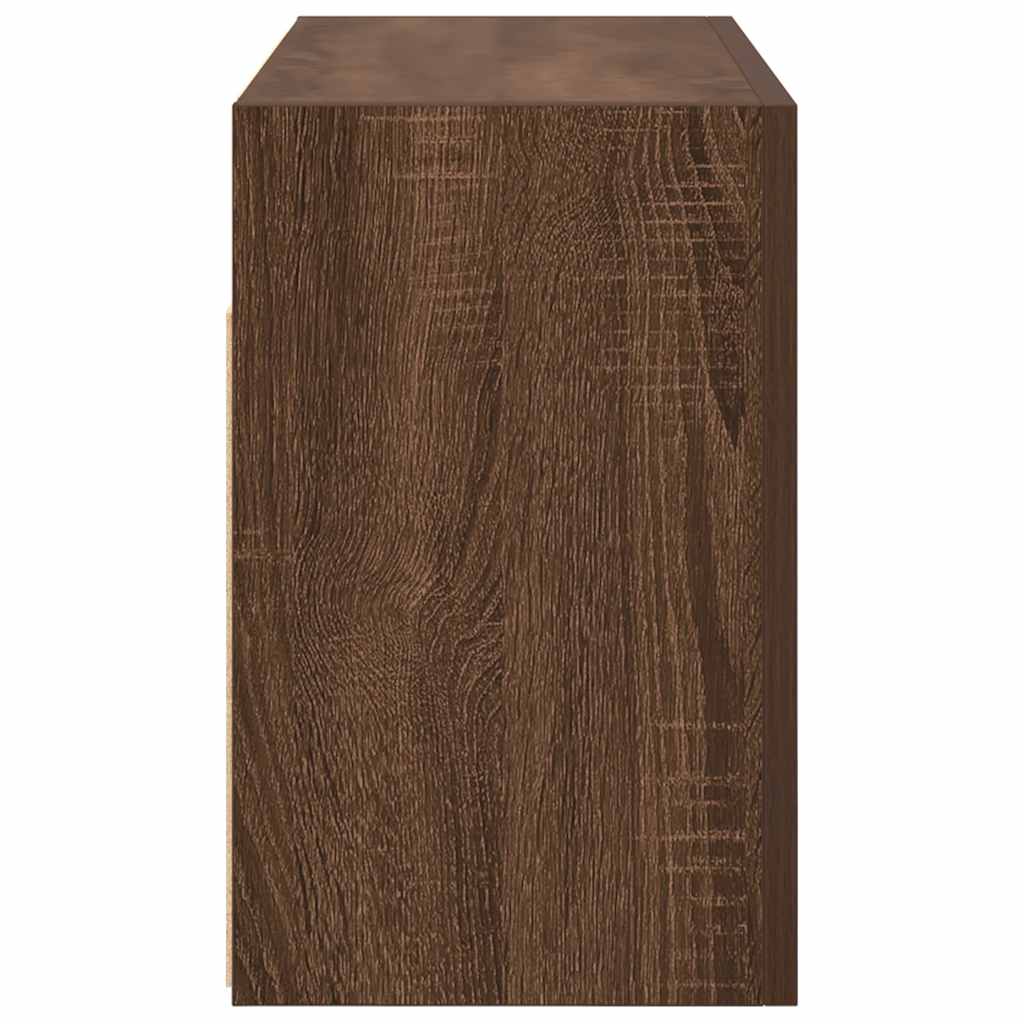 Bathroom Wall Cabinet Brown Oak 60x25x40 cm Engineered Wood - Bend