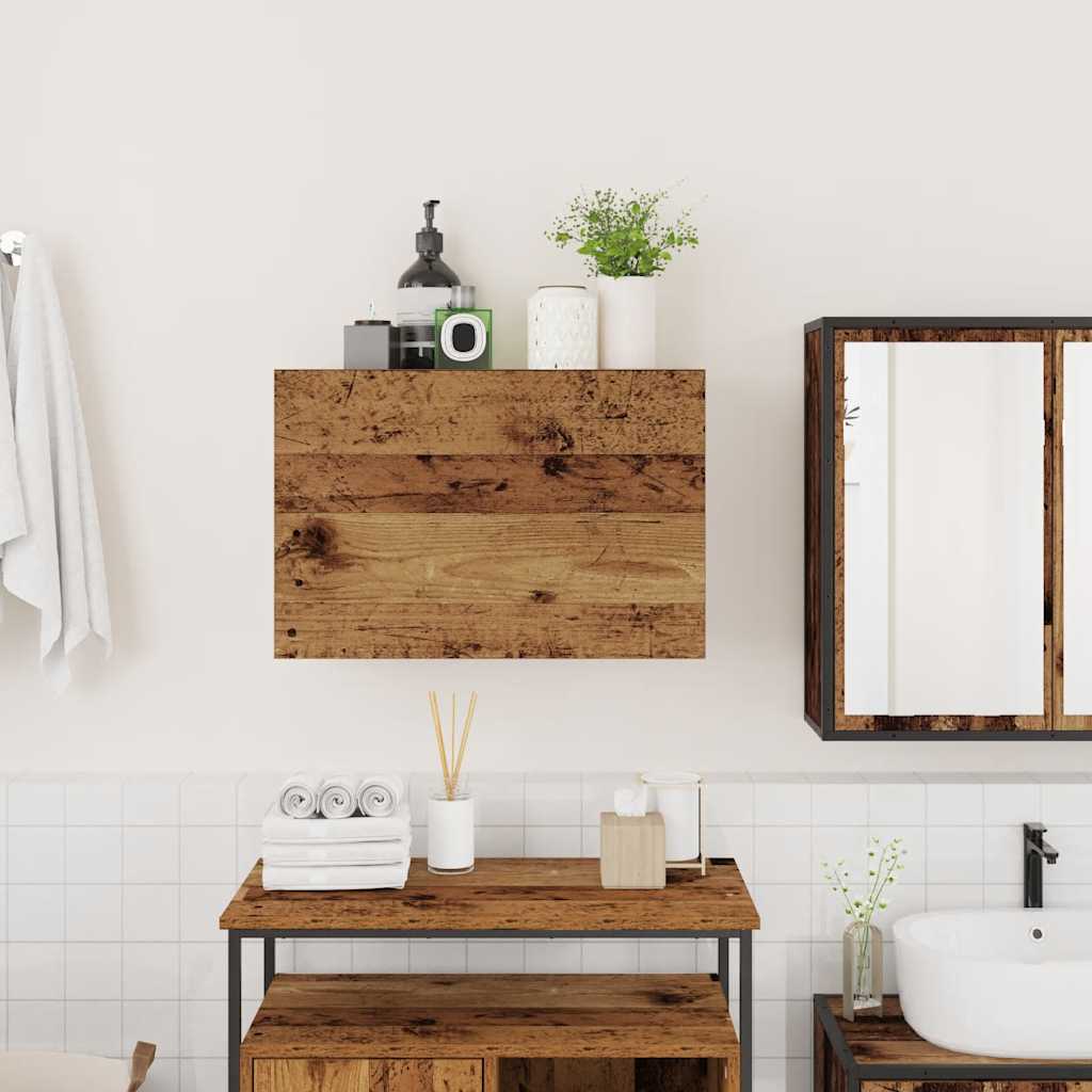 Bathroom Wall Cabinet Old Wood 60x25x40 cm Engineered Wood - Bend