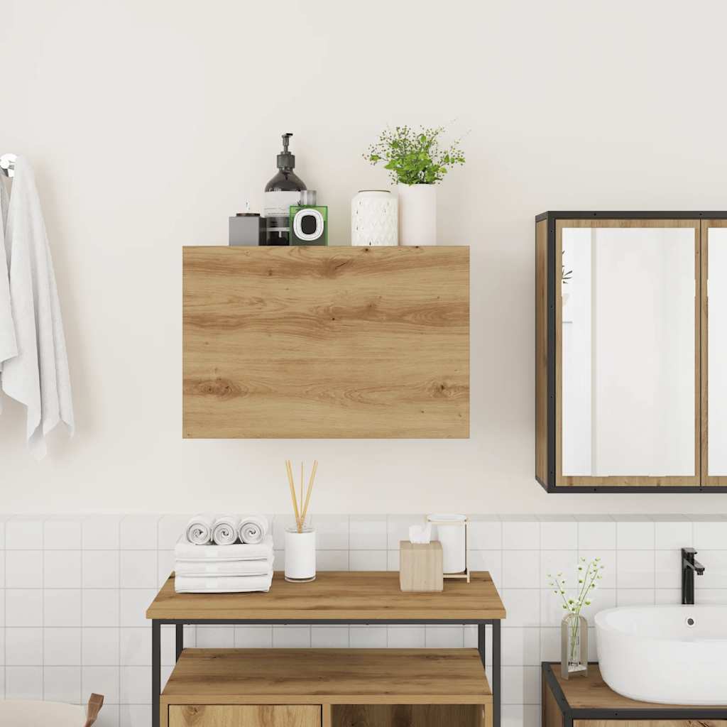 Bathroom Wall Cabinet Artisan Oak 60x25x40 cm Engineered Wood - Bend