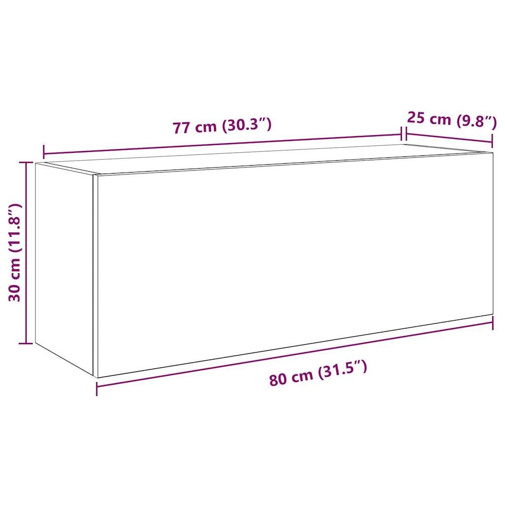 Bathroom Wall Cabinet White 80x25x30 cm Engineered Wood - Bend