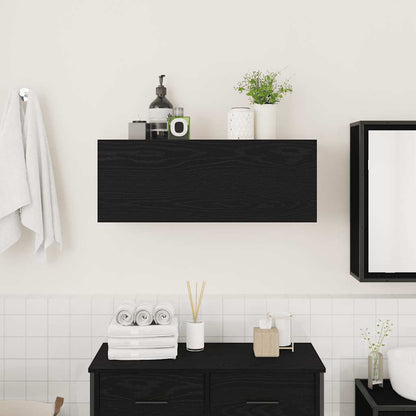 Bathroom Wall Cabinet Black 80x25x30 cm Engineered Wood - Bend