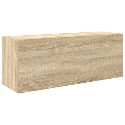 Bathroom Wall Cabinet Sonoma Oak 80x25x30 cm Engineered Wood - Bend