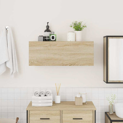 Bathroom Wall Cabinet Sonoma Oak 80x25x30 cm Engineered Wood - Bend