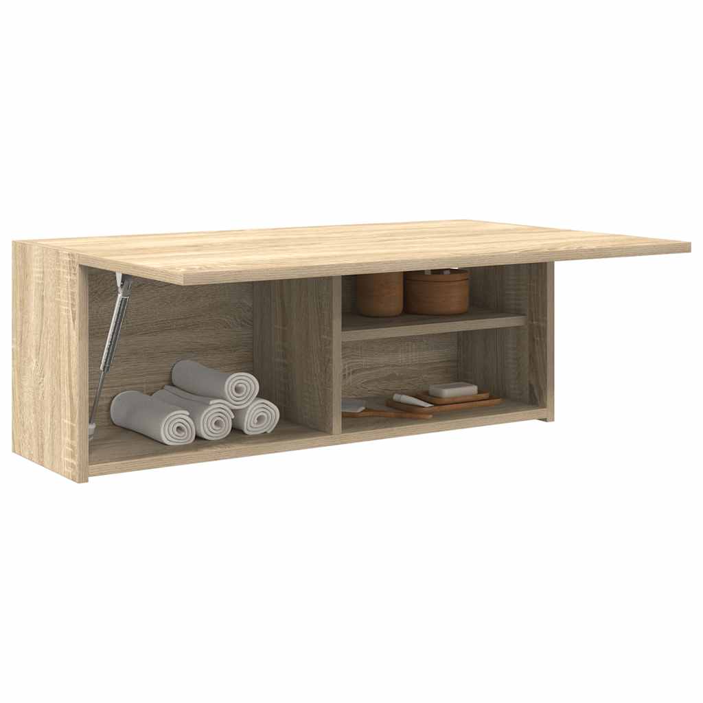 Bathroom Wall Cabinet Sonoma Oak 80x25x30 cm Engineered Wood - Bend