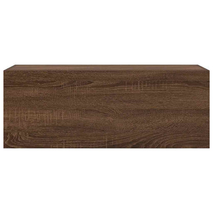 Bathroom Wall Cabinet Brown Oak 80x25x30 cm Engineered Wood - Bend