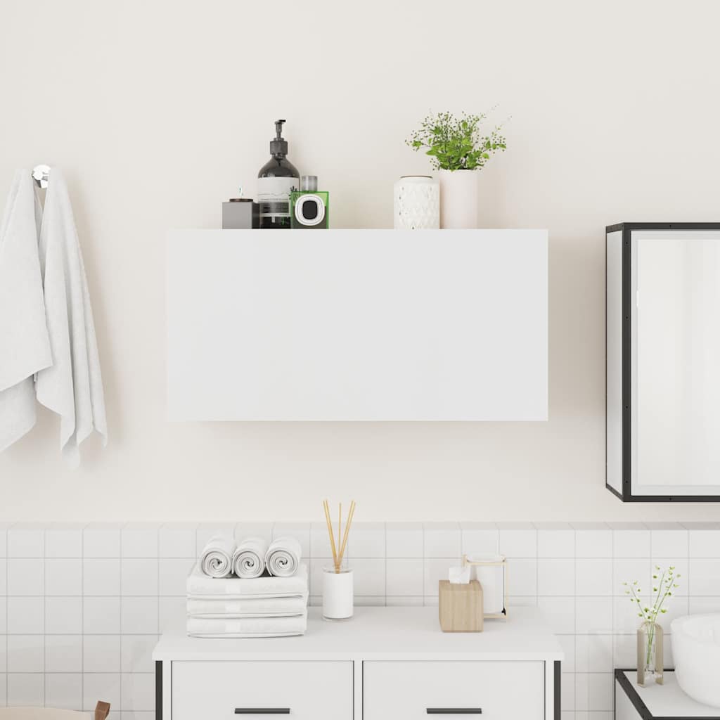 Bathroom Wall Cabinet White 80x25x40 cm Engineered Wood - Bend