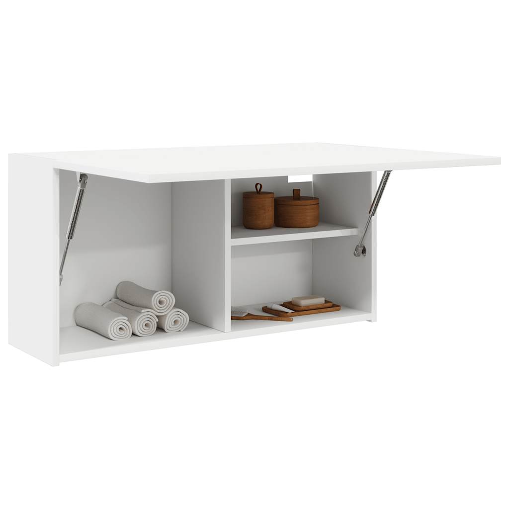 Bathroom Wall Cabinet White 80x25x40 cm Engineered Wood - Bend