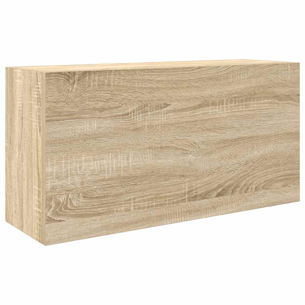 Bathroom Wall Cabinet Sonoma Oak 80x25x40 cm Engineered Wood - Bend