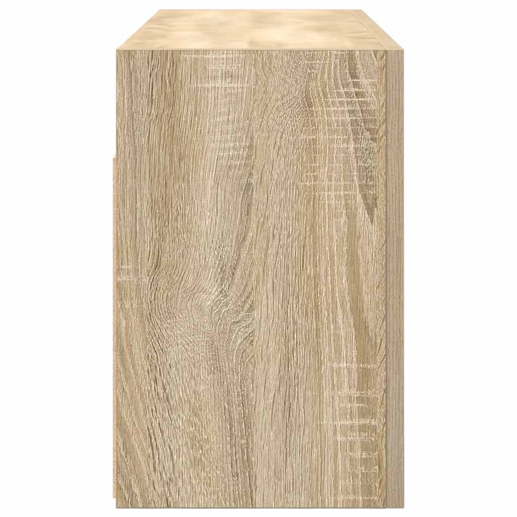 Bathroom Wall Cabinet Sonoma Oak 80x25x40 cm Engineered Wood - Bend