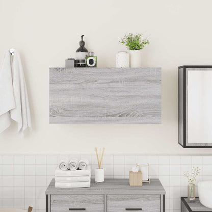 Bathroom Wall Cabinet Grey Sonoma 80x25x40 cm Engineered Wood - Bend