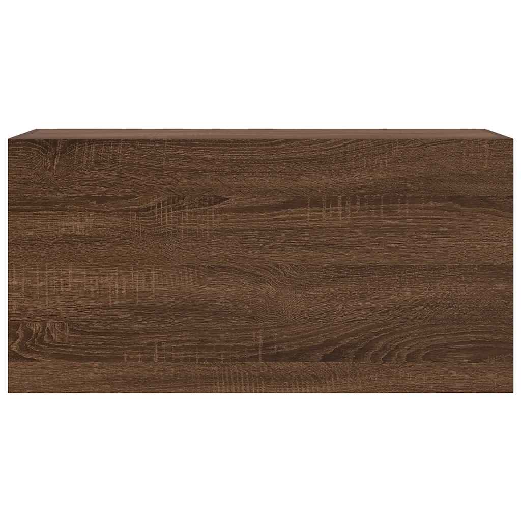 Bathroom Wall Cabinet Brown Oak 80x25x40 cm Engineered Wood - Bend