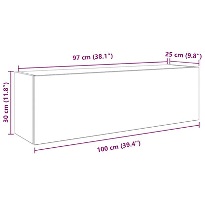 Bathroom Wall Cabinet White 100x25x30 cm Engineered Wood - Bend