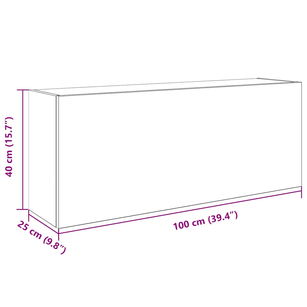 Bathroom Wall Cabinet White 100x25x40 cm Engineered Wood - Bend