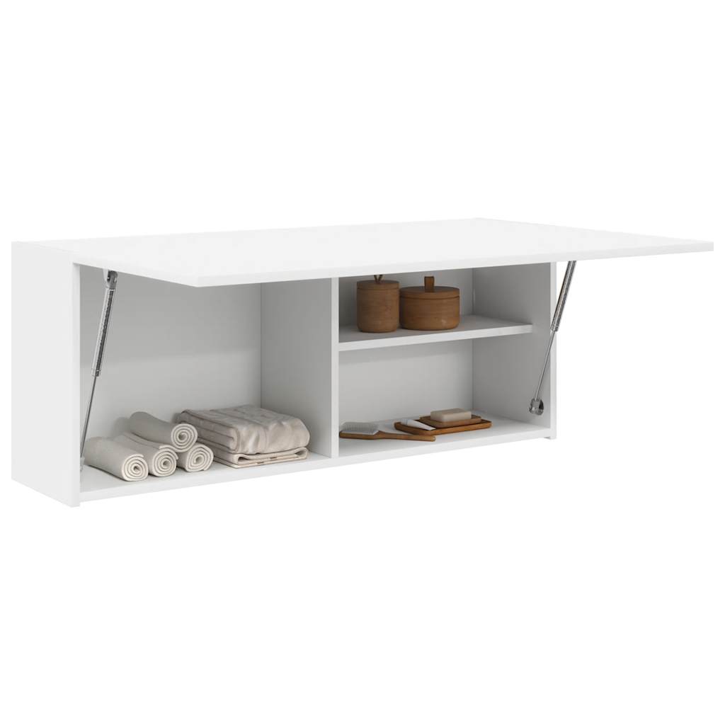 Bathroom Wall Cabinet White 100x25x40 cm Engineered Wood - Bend