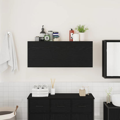 Bathroom Wall Cabinet Black 100x25x40 cm Engineered Wood - Bend