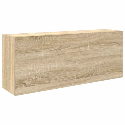 Bathroom Wall Cabinet Sonoma Oak 100x25x40 cm Engineered Wood - Bend