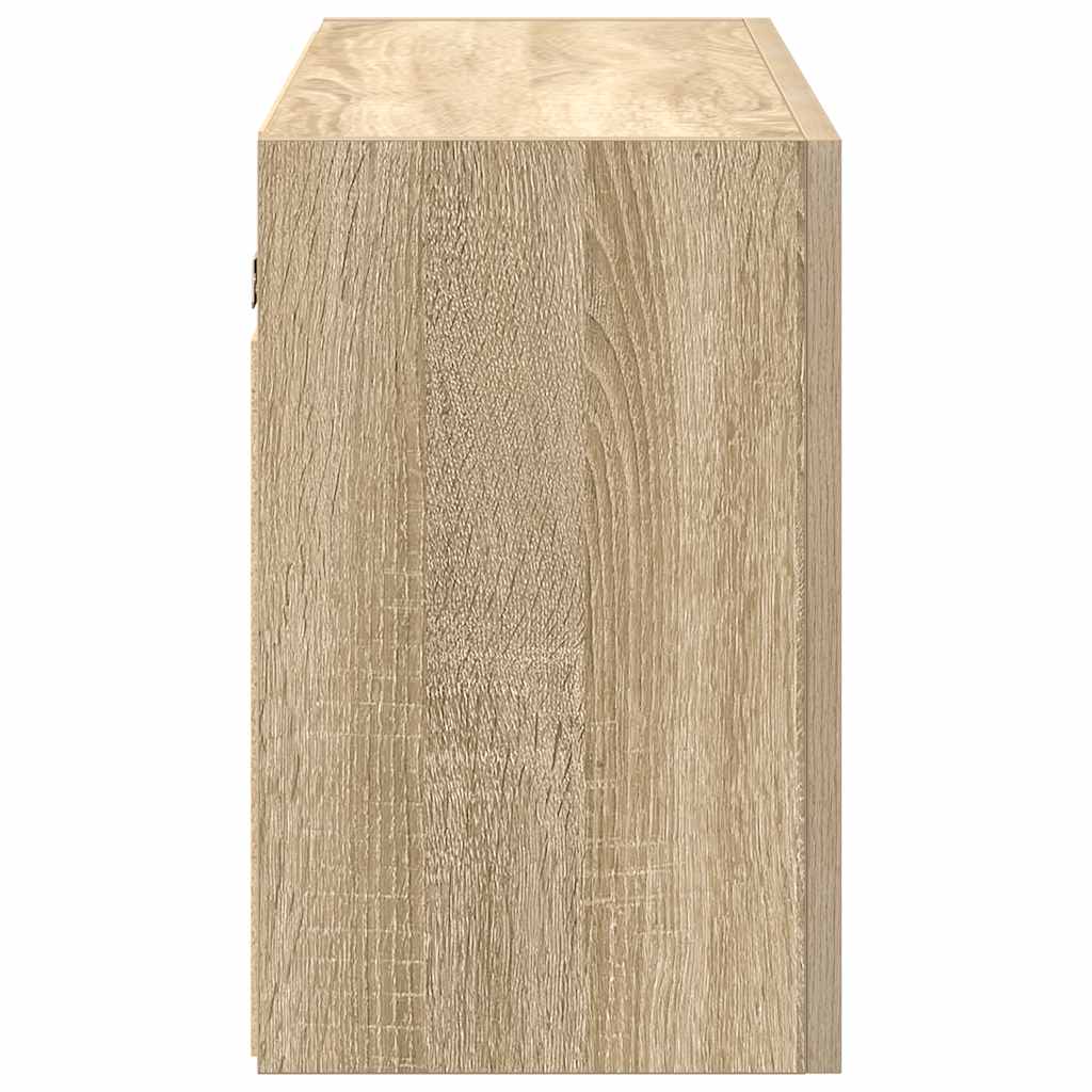 Bathroom Wall Cabinet Sonoma Oak 100x25x40 cm Engineered Wood - Bend