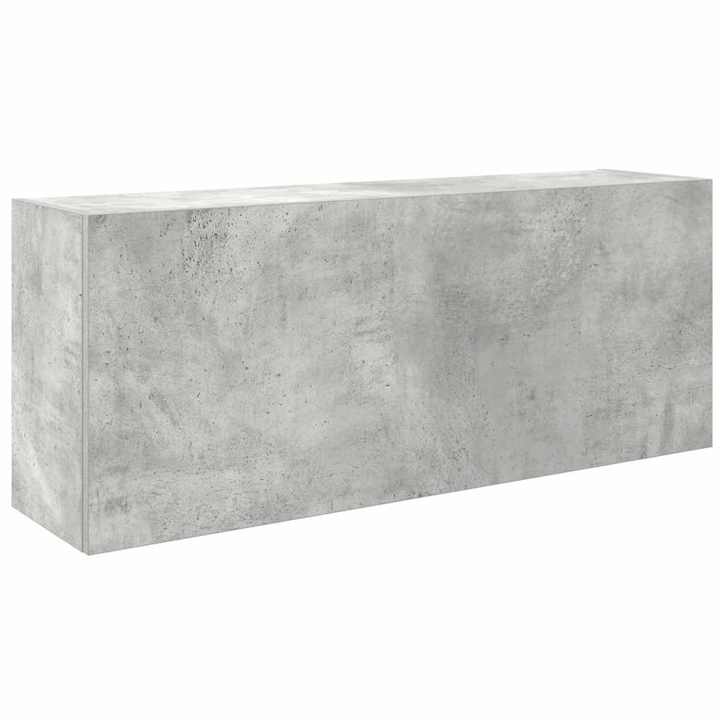 Bathroom Wall Cabinet Concrete Grey 100x25x40 cm Engineered Wood - Bend