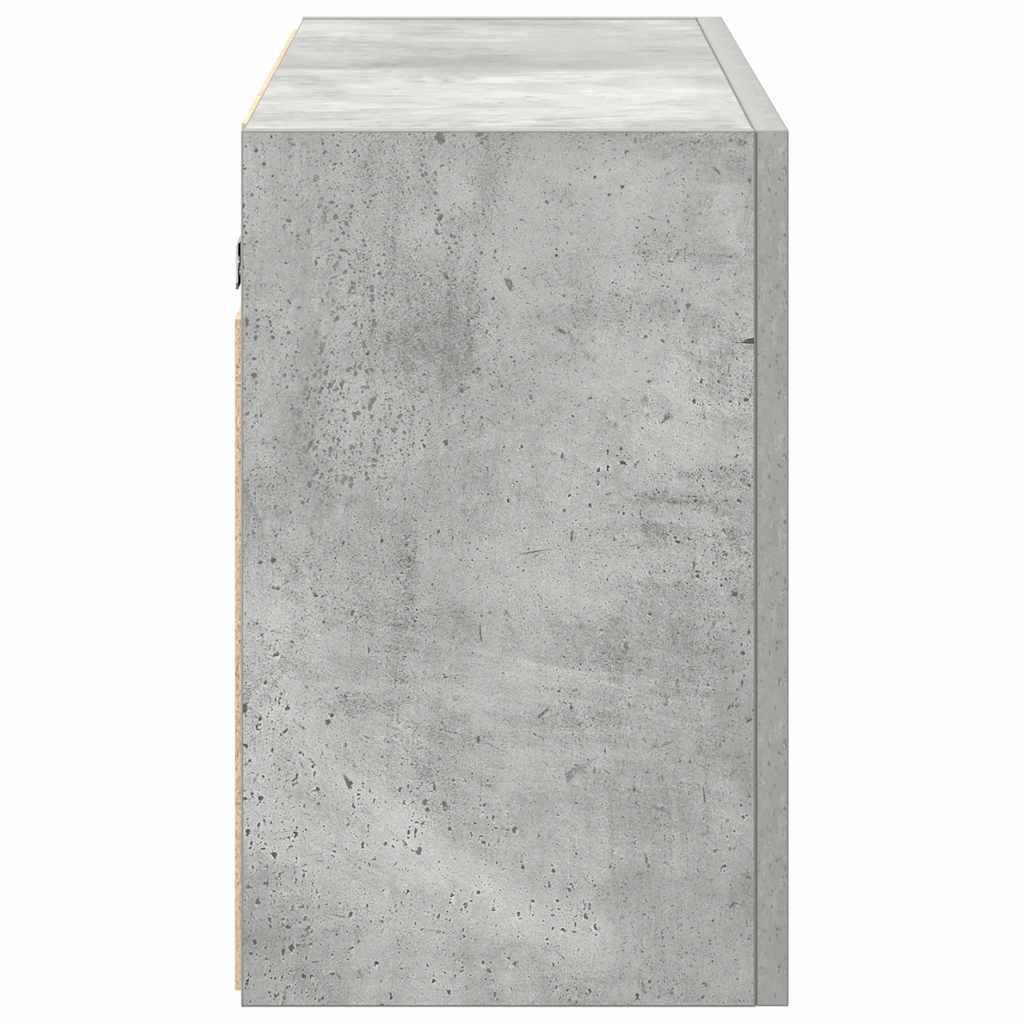 Bathroom Wall Cabinet Concrete Grey 100x25x40 cm Engineered Wood - Bend