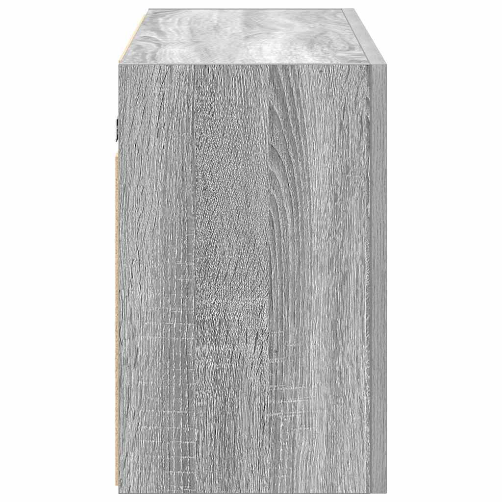 Bathroom Wall Cabinet Grey Sonoma 100x25x40 cm Engineered Wood - Bend