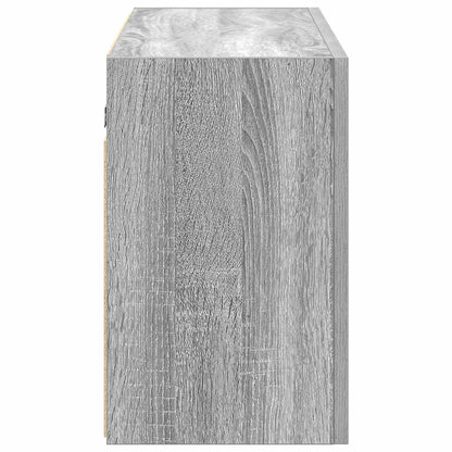 Bathroom Wall Cabinet Grey Sonoma 100x25x40 cm Engineered Wood - Bend