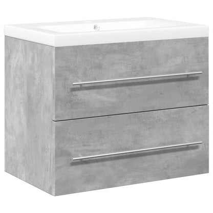 2 Piece Bathroom Furniture Set Concrete Grey Engineered Wood