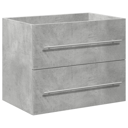 2 Piece Bathroom Furniture Set Concrete Grey Engineered Wood