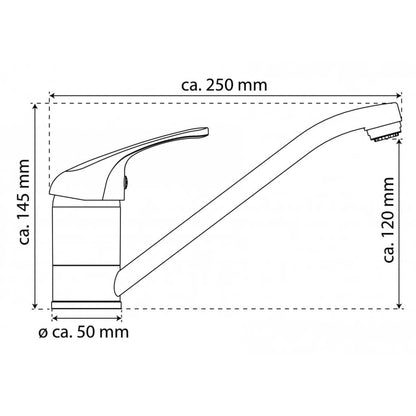 EISL Kitchen Mixer Tap GRANDE VITA CLASSIC Low Pressure Chrome - Bend