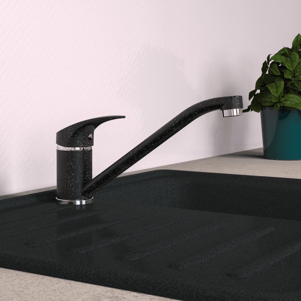 EISL Kitchen Mixer Tap GRANIT Black and Chrome - Bend