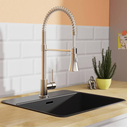 EISL Kitchen Mixer Tap with Spiral Spring Pull-out Spray LEON Nickel - Bend