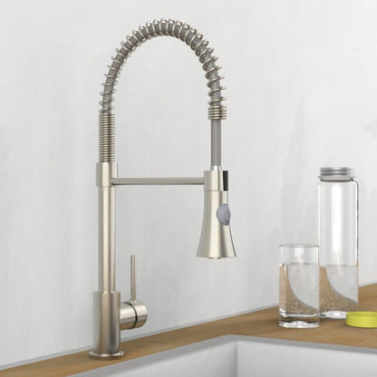 EISL Kitchen Mixer Tap with Spiral Spring Pull-out Spray LEON Nickel - Bend