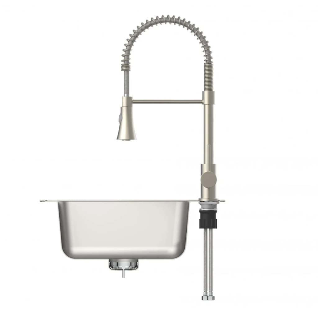 EISL Kitchen Mixer Tap with Spiral Spring Pull-out Spray LEON Nickel - Bend