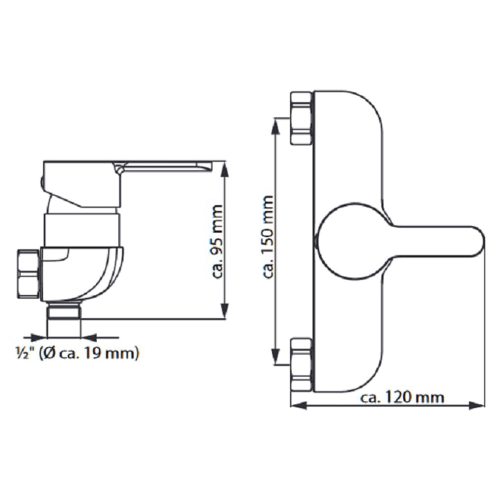 EISL Shower Mixer DIZIANI White-chrome