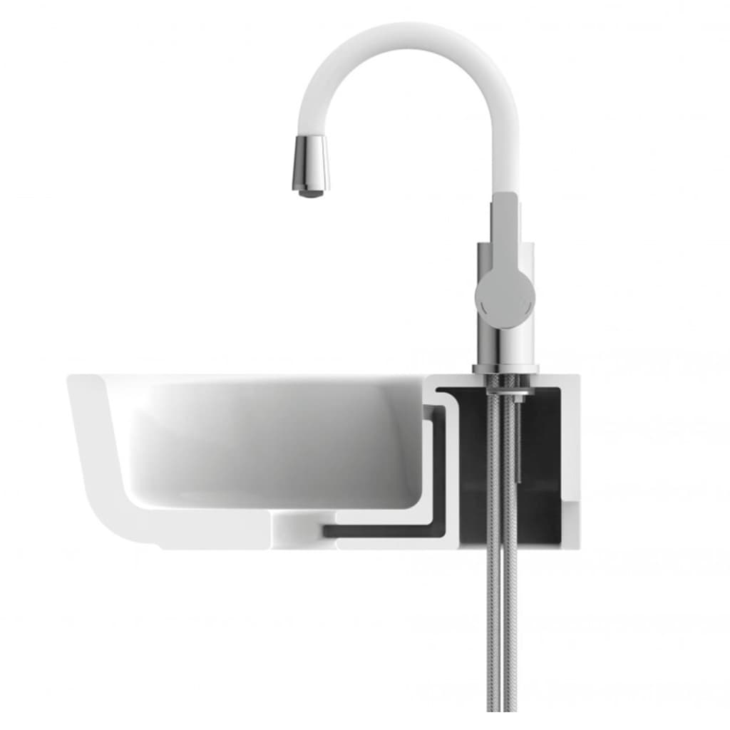 EISL Basin Mixer FLEXO Chrome-white - Bend