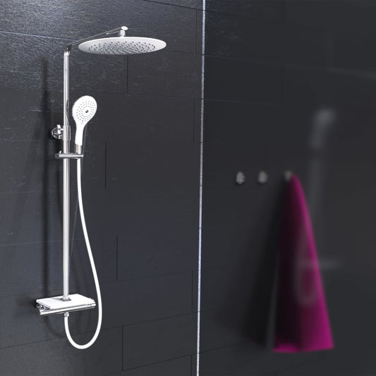 EISL GRANDE VITA Chrome Shower Set with Thermostatic Mixer - Bend