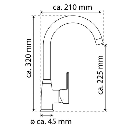 EISL Kitchen Mixer Tap DIZIANI Matte Black